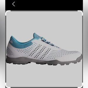Adidas Adipure Sport Women’s Golf Shoes in White, Blue, & Gray Size 7.5